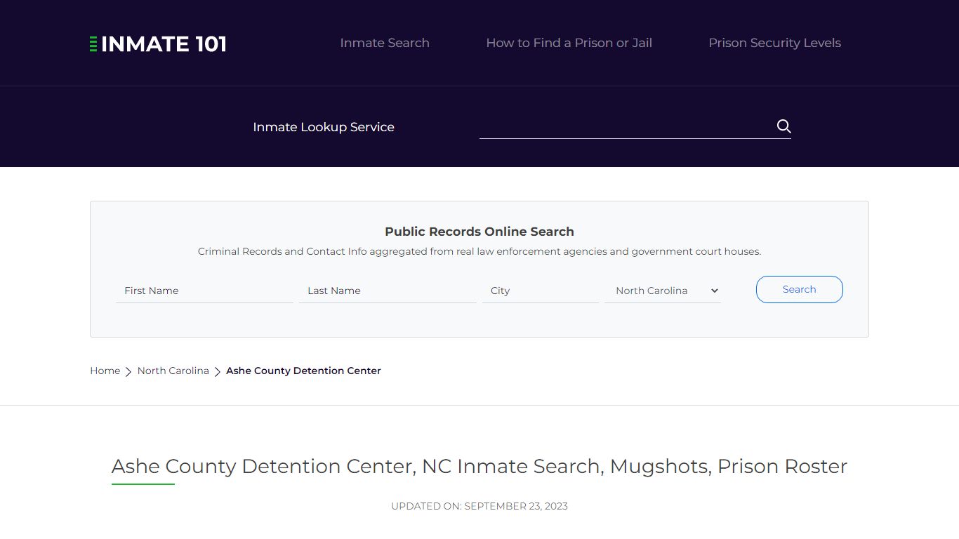 Ashe County Detention Center, NC Inmate Search, Mugshots, Prison Roster ...